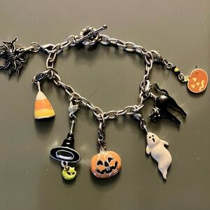 Halloween Charm Bracelet with Spooky Charms